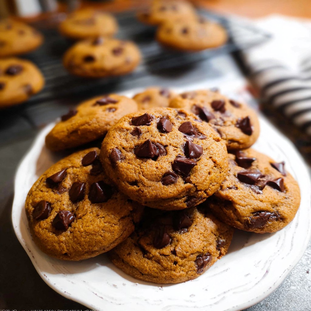 Pumpkin Chocolate Chips Cookies