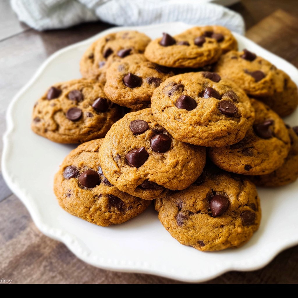 Pumpkin Chocolate Chips Cookies