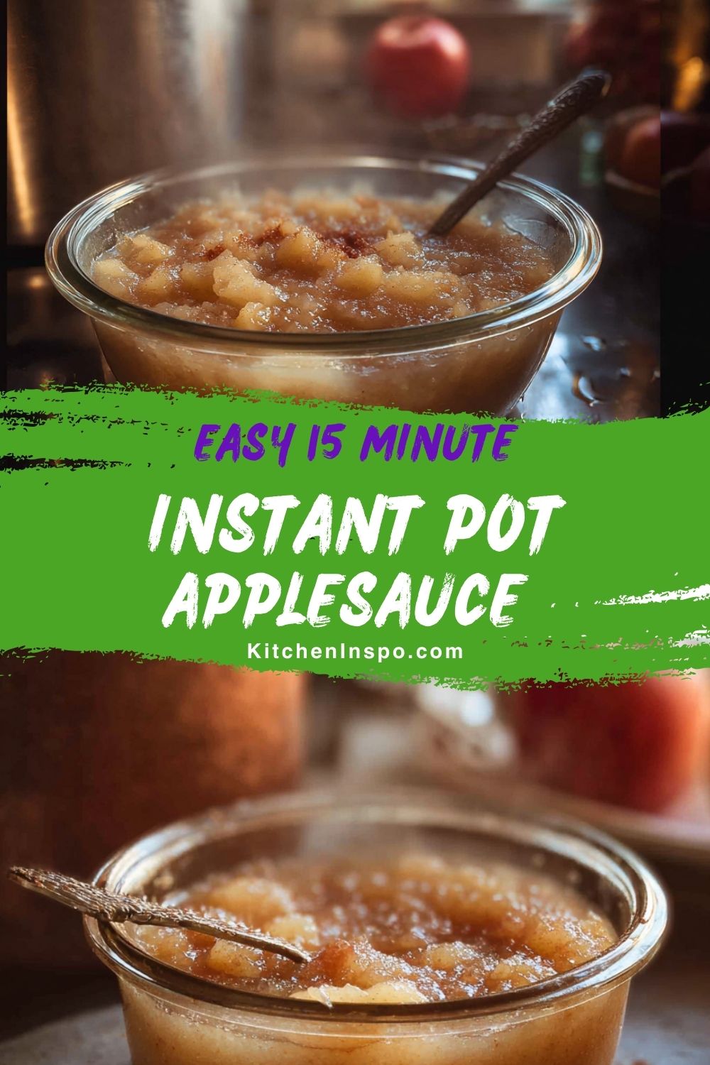 A warm bowl of chunky homemade applesauce sprinkled with cinnamon is served fresh, making it a cozy and comforting treat perfect for homemade applesauce recipes and easy homemade applesauce.